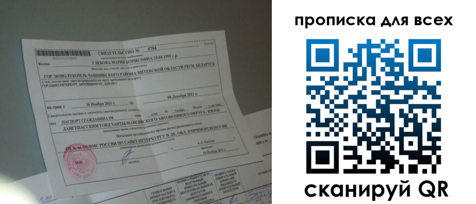 временная регистрация для всех в Микуни